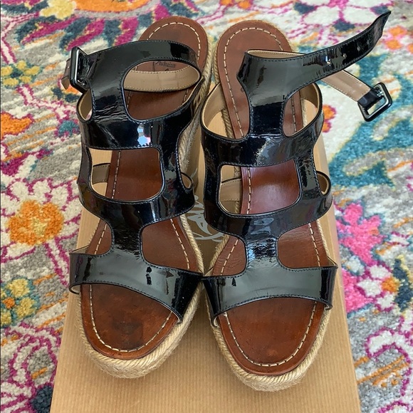 Christian Louboutin Salamanca 120 Patent Wedges - Picture 3 of 6